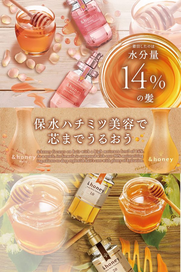 Honey Melty Moist Repair Shampoo Refill 350Ml - Japan - Swell Care Adjusts Swells & Habits Supply - Image 2