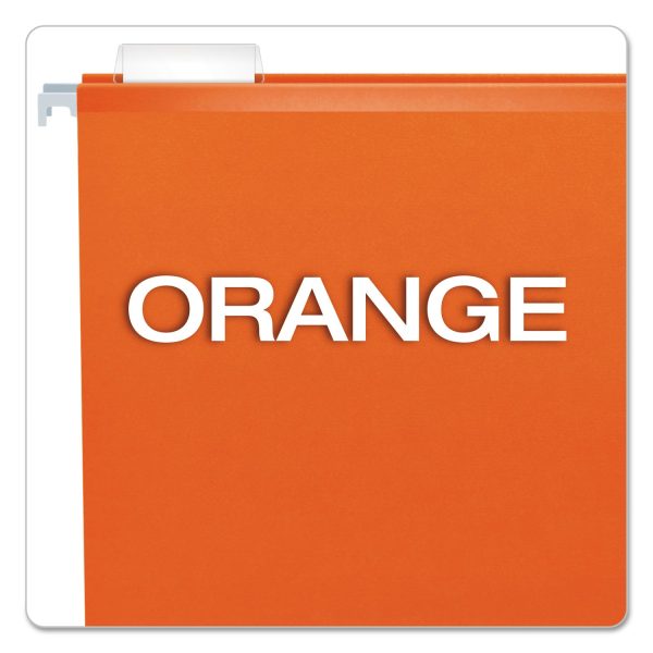 Colored Reinforced Hanging Folders, Letter Size, 1 5-Cut Tabs, Orange, 25 Box For Cheap - Image 3