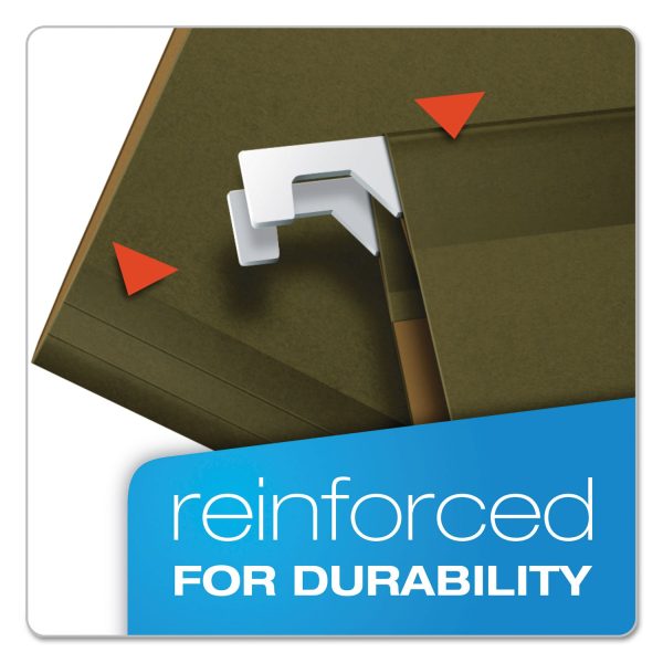 Reinforced Hanging File Folders with Printable Tab Inserts, Letter Size, 1 5-Cut Tabs, Standard Green, 25 Box Fashion - Image 2