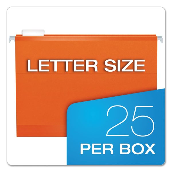 Colored Reinforced Hanging Folders, Letter Size, 1 5-Cut Tabs, Orange, 25 Box For Cheap - Image 5