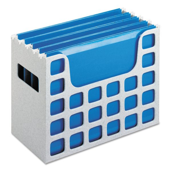 Desktop File With Hanging Folders, Letter Size, 6  Long, Granite Supply