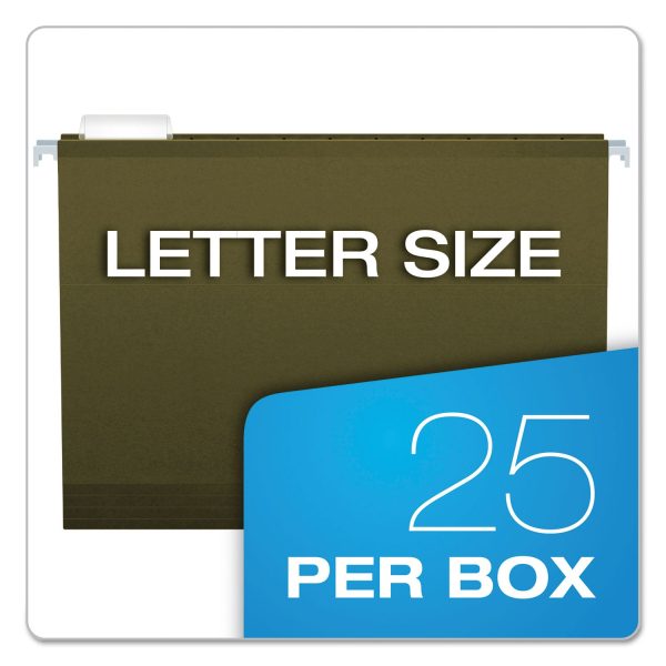 Reinforced Hanging File Folders with Printable Tab Inserts, Letter Size, 1 5-Cut Tabs, Standard Green, 25 Box Fashion - Image 5