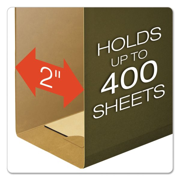 Extra Capacity Reinforced Hanging File Folders with Box Bottom, 2  Capacity, Letter Size, 1 5-Cut Tabs, Green, 25 Box Cheap - Image 2