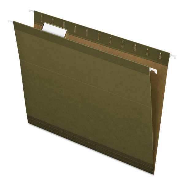 Reinforced Hanging File Folders with Printable Tab Inserts, Letter Size, 1 5-Cut Tabs, Standard Green, 25 Box Fashion