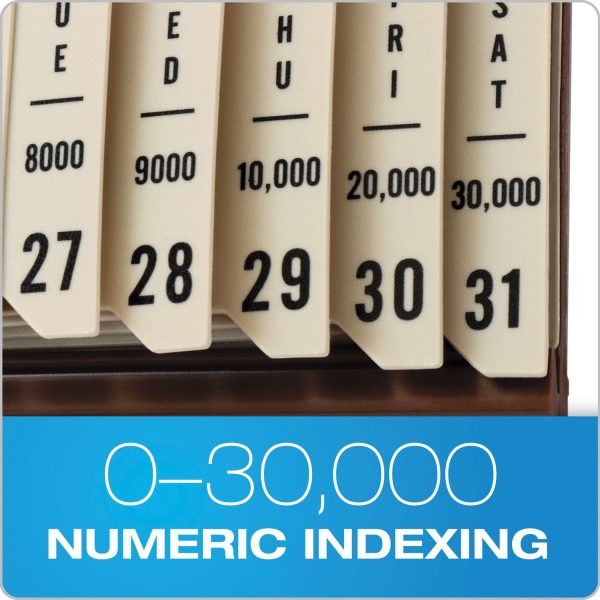 General Purpose Indexed Sorter, 31 Dividers, Alpha Numeric Month Date Day Index, Letter Size, Brown Frame Online Sale - Image 3