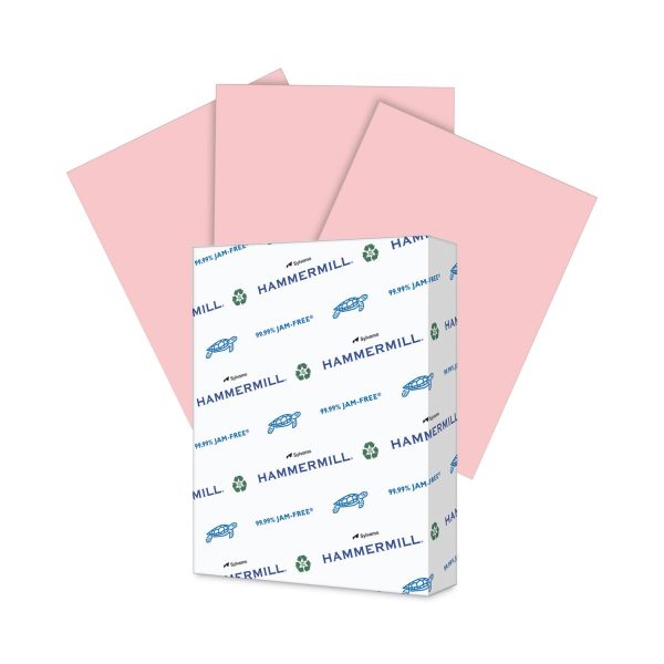 Colors Print Paper, 20 lb Bond Weight, 8.5 x 11, Pink, 500 Ream Hot on Sale