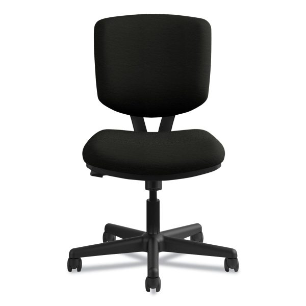 Volt Series Leather Task Chair with Synchro-Tilt, Supports Up to 250 lb, 18  to 22.25  Seat Height, Black For Sale