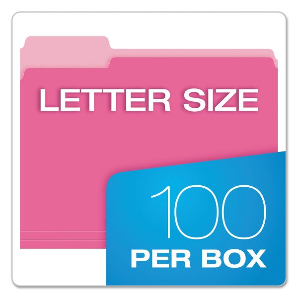Colored File Folders, 1 3-Cut Tabs: Assorted, Letter Size, Pink Light Pink, 100 Box Sale - Image 5