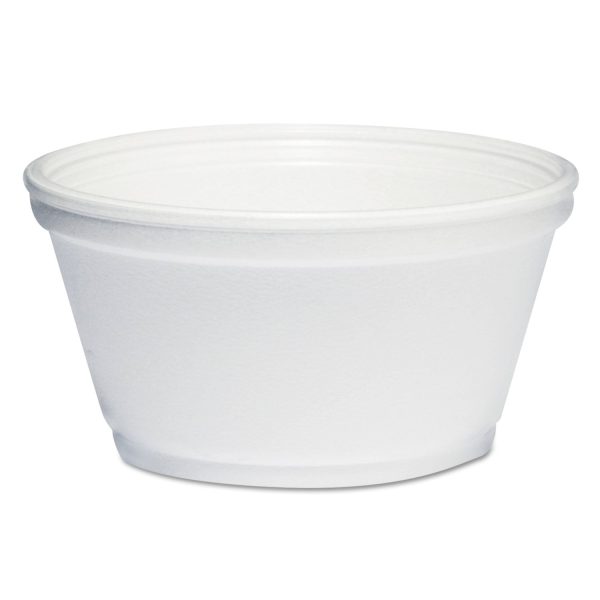 Foam Container, Extra Squat, 8 oz, White, 1,000 Carton For Discount