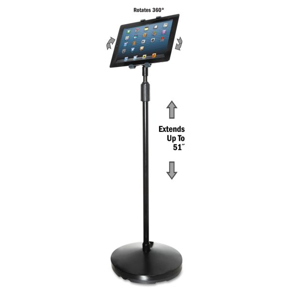 Floor Stand for iPad and Other Tablets, Black For Sale