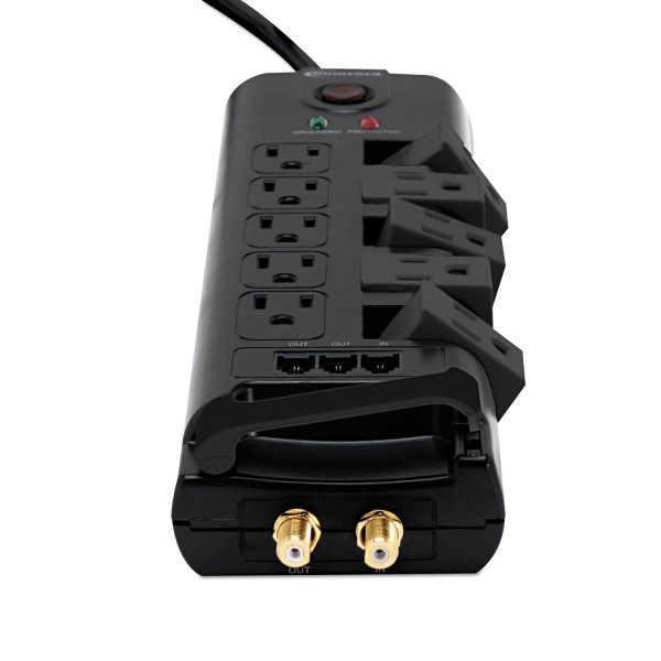 Surge Protector, 10 AC Outlets, 6 ft Cord, 2,880 J, Black Online Hot Sale - Image 2