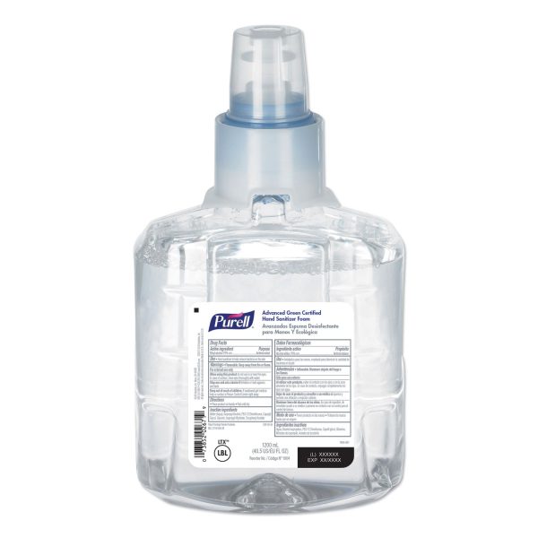 Advanced Hand Sanitizer Green Certified Foam Refill, For LTX-12 Dispensers, 1,200 mL, Fragrance-Free For Discount - Image 2