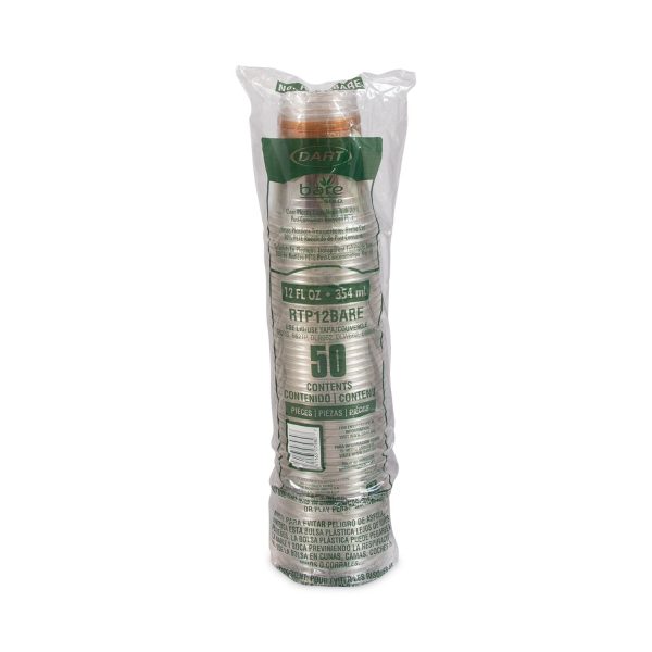 Bare Eco-Forward RPET Cold Cups, ProPlanet Seal, 12 oz to 14 oz, Leaf Design, Clear, Squat, 50 Pack, 20 Packs Carton Online Sale - Image 4
