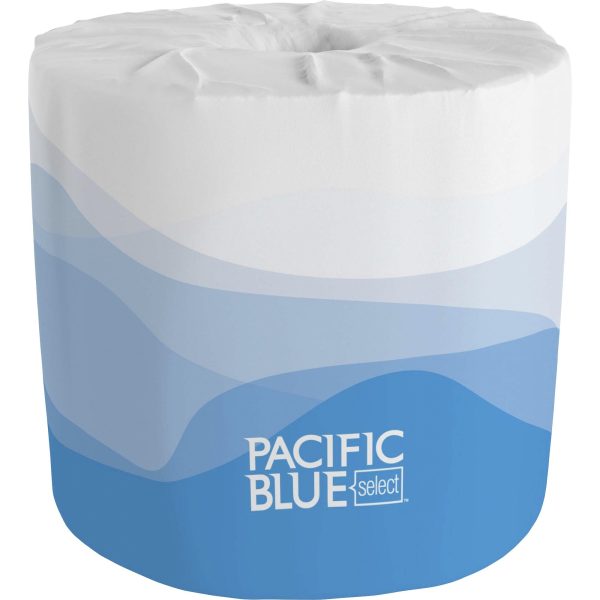 Pacific Blue Select Standard-Roll Embossed Toilet Paper - 2 Ply - 4  x 4.05  - 550 Sheets Roll - White - Perforated, Absorbent, Durable, Soft - For Restroom - 40   Carton For Sale