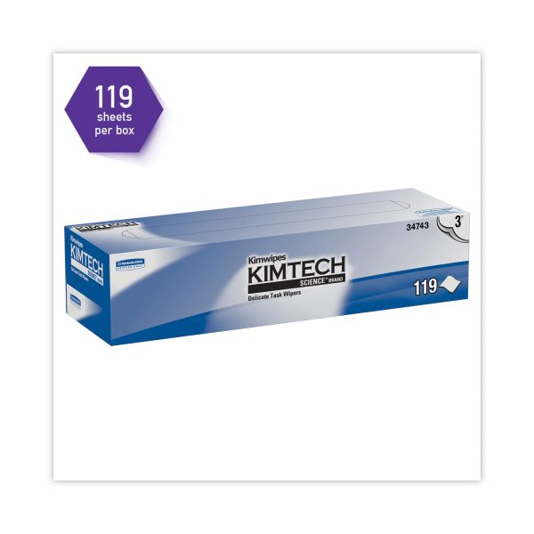 Kimwipes Delicate Task Wipers, 3-Ply, 11.8 x 11.8, Unscented, White, 100 Box, 15 Boxes Carton Sale - Image 3