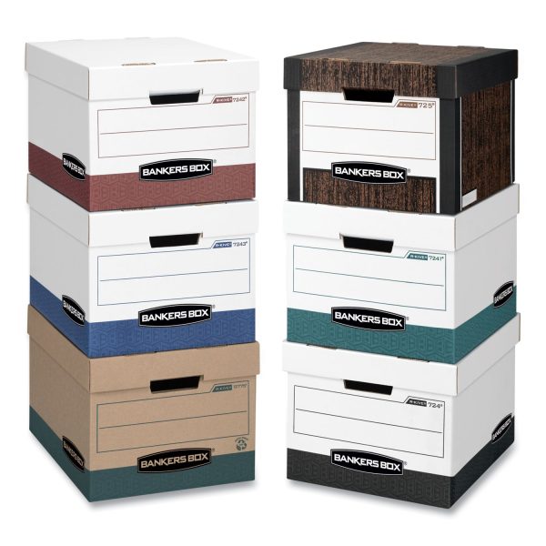 STOR FILE Medium-Duty 100% Recycled Storage Boxes, Letter Legal Files, 12.5  x 16.25  x 10.25 , Kraft Green, 12 Carton Hot on Sale - Image 4