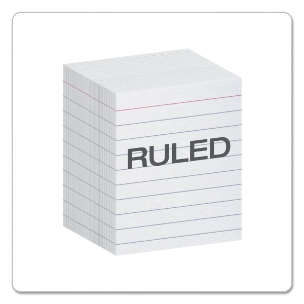 Ruled Mini Index Cards, 3 x 2.5, White, 200 Pack Sale - Image 3