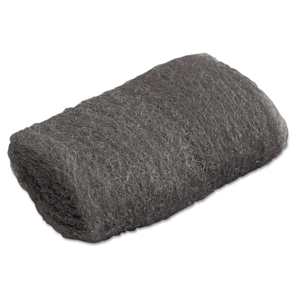 Industrial-Quality Steel Wool Hand Pads, #00 Very Fine, Steel Gray, 16 Pads Sleeve, 12 Sleeves Carton on Sale