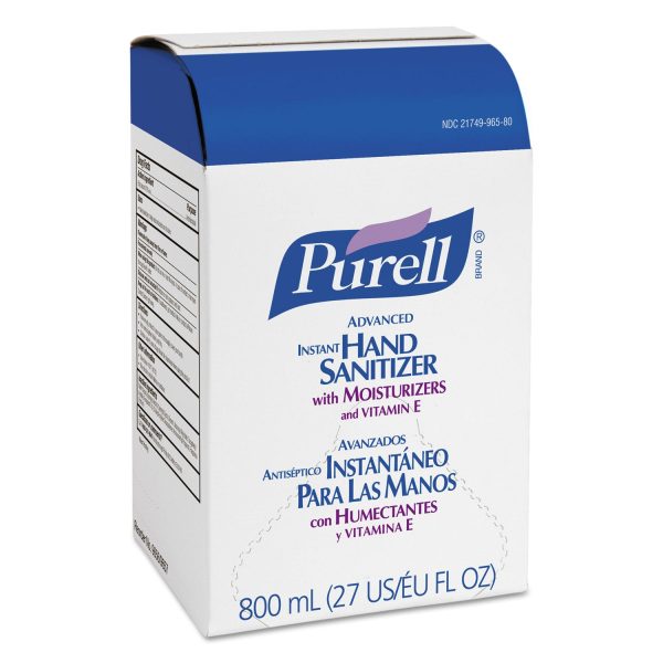 Advanced Hand Sanitizer Gel, Bag-in-Box, 800 mL Refill, Unscented, 12 Carton For Sale