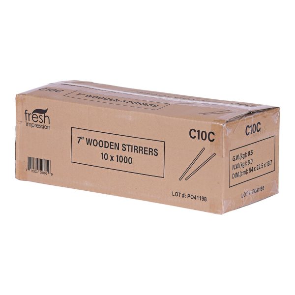 Renewable Wooden Stir Sticks, 7 , 1,000 Pack, 10 Packs Carton Discount - Image 3