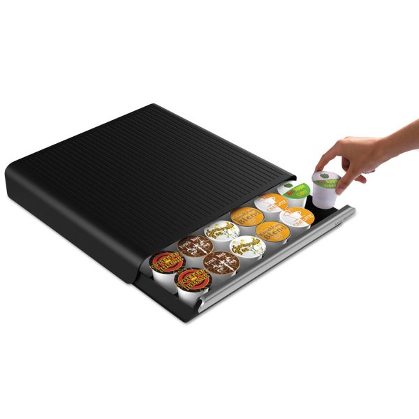 Coffee Pod Drawer, Fits 26 Pods, 14.75 x 13.25 x 2.75, Black Online - Image 2