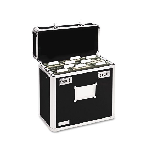 Locking File Chest, Letter Files, 13.75  x 7.25  x 12.25 , Black For Sale - Image 2