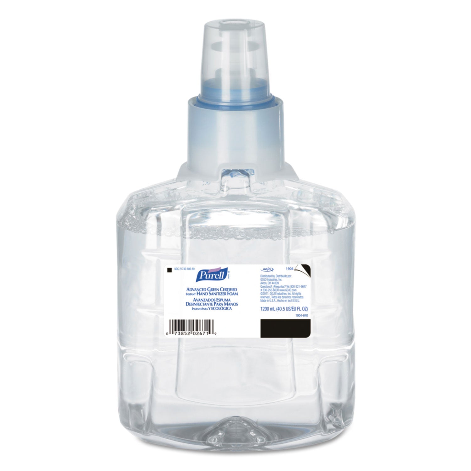 Advanced Hand Sanitizer Green Certified Foam Refill, For LTX-12 Dispensers, 1,200 mL, Fragrance-Free For Discount