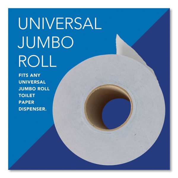 Essential 100% Recycled Fiber JRT Bathroom Tissue for Business, Septic Safe, 2-Ply, White, 3.55  x 1,000 ft, 12 Rolls Carton Supply - Image 5