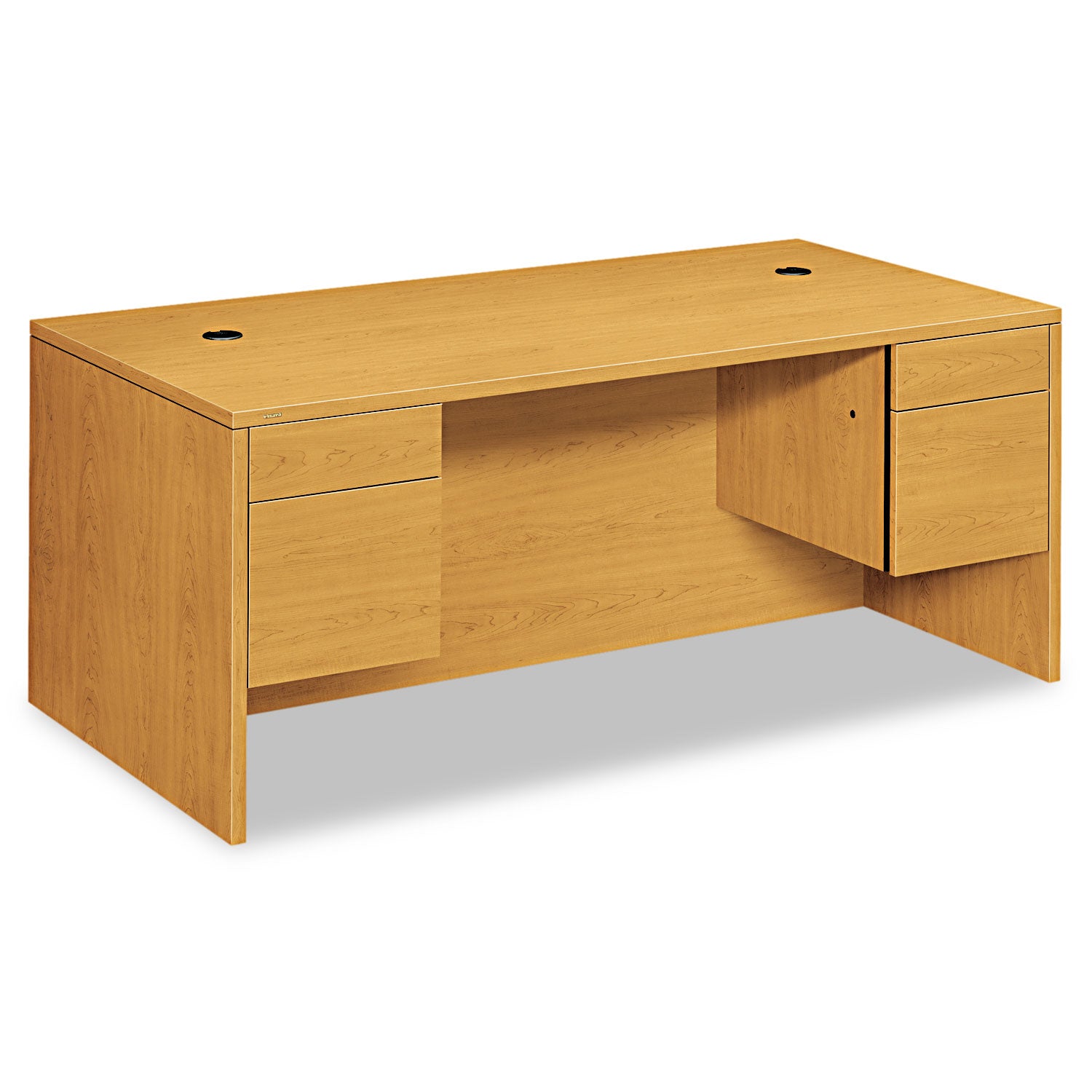 10500 Series Double 3 4-Height Pedestal Desk, Left and Right: Box File, 72  x 36  x 29.5 , Harvest Fashion