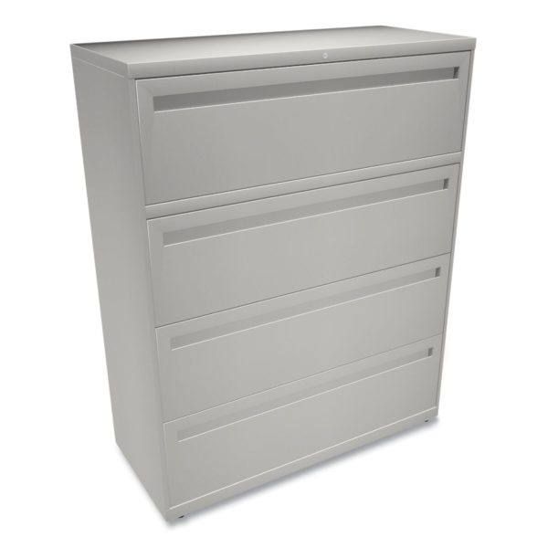 Brigade 700 Series Lateral File, 4 Legal Letter-Size File Drawers, Light Gray, 42  x 18  x 52.5 Online Sale - Image 3