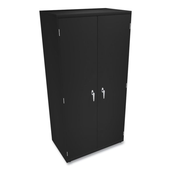 Assembled Storage Cabinet, 36w x 24.25d x 71.75h, Black Supply - Image 3