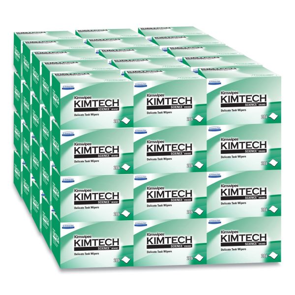 Kimwipes, Delicate Task Wipers, 1-Ply, 4.4 x 8.4, Unscented, White, 286 Box, 60 Boxes Carton Sale