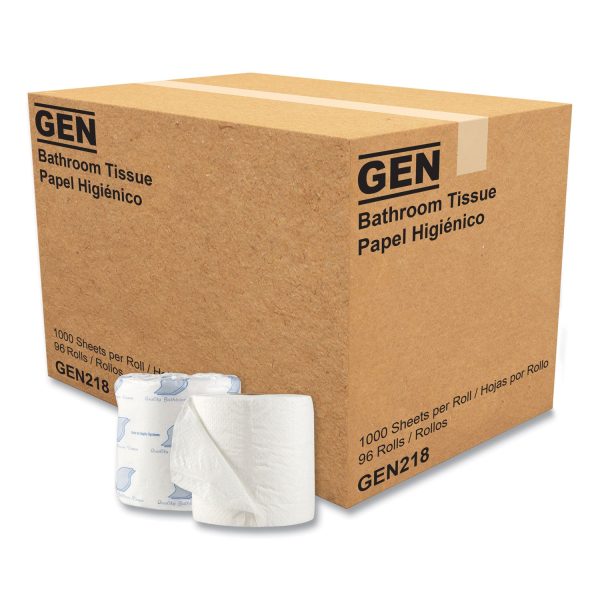 Standard Bath Tissue, Septic Safe, Individually Wrapped Rolls, 1-Ply, White, 1,000 Sheets Roll, 96 Wrapped Rolls Carton Hot on Sale