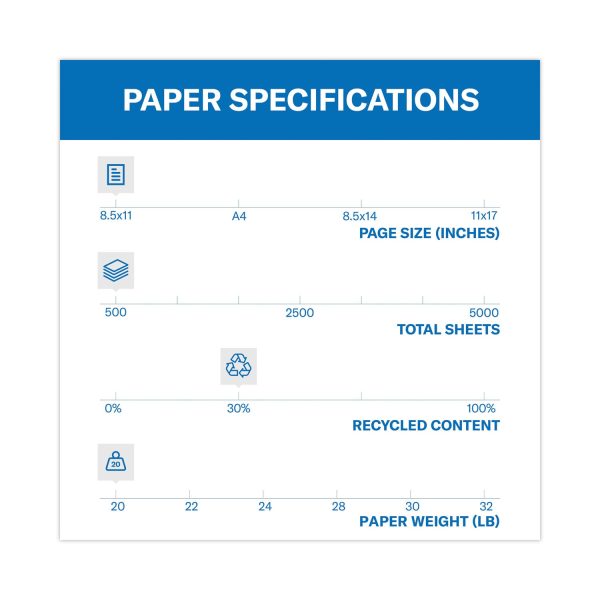 Colors Print Paper, 20 lb Bond Weight, 8.5 x 11, Blue, 500 Ream on Sale - Image 3