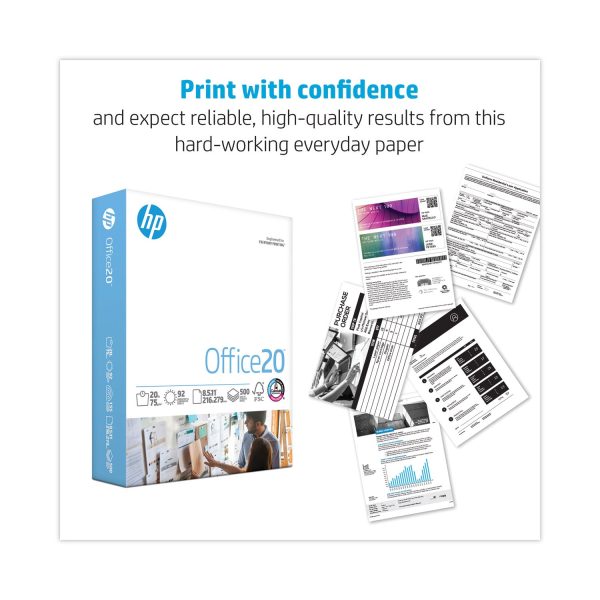 Office20 Paper, 92 Bright, 20 lb Bond Weight, 8.5 x 11, White, 500 Sheets Ream, 10 Reams Carton Discount - Image 3