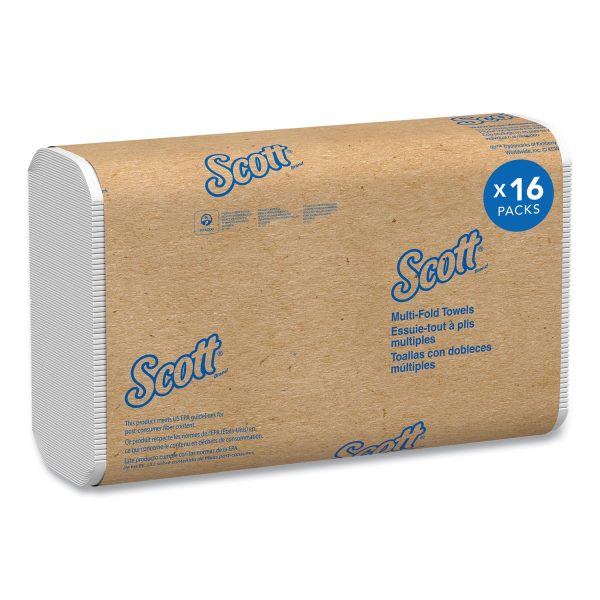 Essential Multi-Fold Towels 100% Recycled, 1-Ply, 9.2 x 9.4, White, 250 Pack, 16 Packs Carton Hot on Sale