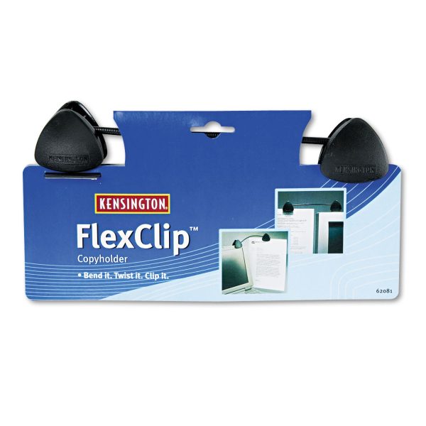 FlexClip Gooseneck Copyholder, Monitor Laptop Mount, Plastic, Black For Sale
