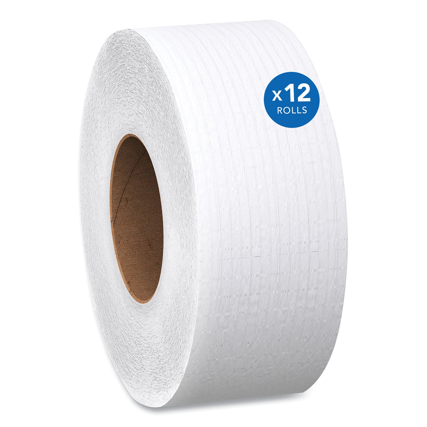 Essential 100% Recycled Fiber JRT Bathroom Tissue for Business, Septic Safe, 2-Ply, White, 3.55  x 1,000 ft, 12 Rolls Carton Supply