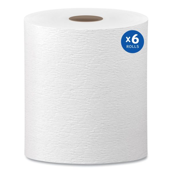 Hard Roll Paper Towels with Premium Absorbency Pockets, 1-Ply, 8  x 600 ft, 1.75  Core, White, 6 Rolls Carton Cheap