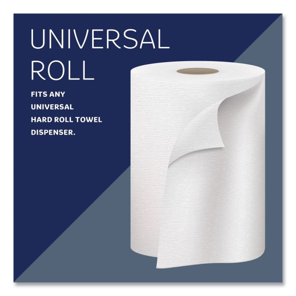 Hard Roll Paper Towels with Premium Absorbency Pockets, 1-Ply, 8  x 600 ft, 1.75  Core, White, 6 Rolls Carton Cheap - Image 5