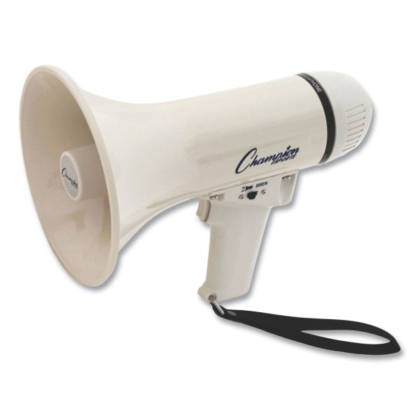Megaphone, 4 W to 8 W, 400 yds Range, White Fashion