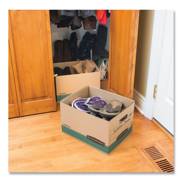 STOR FILE Medium-Duty 100% Recycled Storage Boxes, Letter Legal Files, 12.5  x 16.25  x 10.25 , Kraft Green, 12 Carton Hot on Sale - Image 2