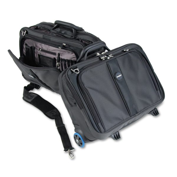 Contour Rolling Laptop Case, Fits Devices Up to 17 , Ballistic Nylon, 17.5 x 9.5 x 13, Black on Sale - Image 2