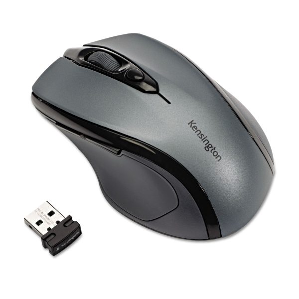 Pro Fit Mid-Size Wireless Mouse, 2.4 GHz Frequency 30 ft Wireless Range, Right Hand Use, Gray Hot on Sale - Image 3
