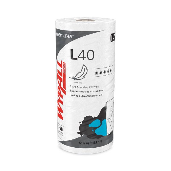 L40 Towels, Small Roll, 10.4 x 11, White, 70 Roll, 24 Rolls Carton Supply