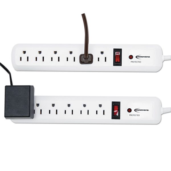 Surge Protector, 6 AC Outlets, 4 ft Cord, 540 J, White, 2 Pack on Sale - Image 3