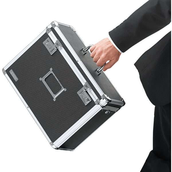 Locking File Chest, Letter Files, 13.75  x 7.25  x 12.25 , Black For Sale - Image 3