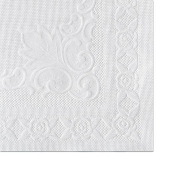 Classic Embossed Straight Edge Placemats, 10 x 14, White, 1,000 Carton Supply