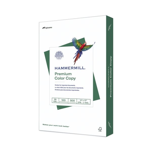 Premium Color Copy Print Paper, 100 Bright, 28 lb Bond Weight, 11 x 17, Photo White, 500 Ream For Cheap