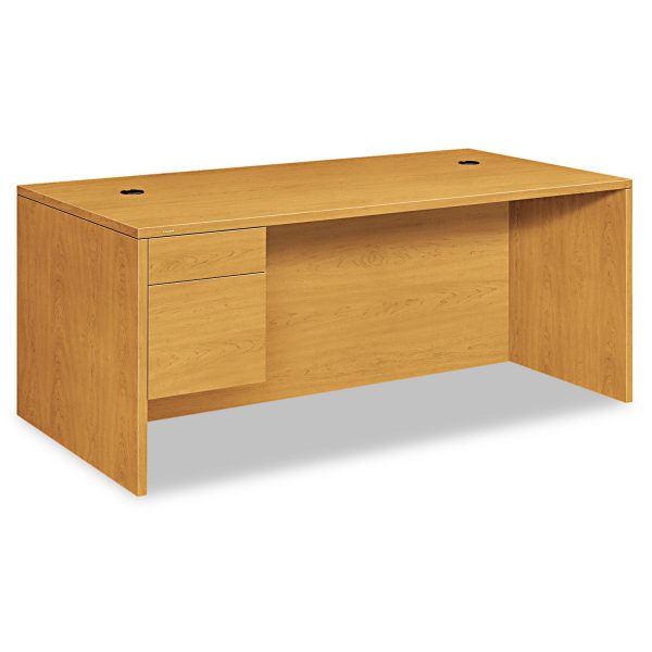 10500 Series  L  Workstation Single Pedestal Desk with 3 4 Height Pedestal, 72  x 36  x 29.5 , Harvest Online Hot Sale